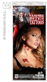 TATOOS MORSURES DE VAMPIRE - Maquillage - Accessoires - Déguisements et accessoires - Fête en Fête - Déguisements, mariages, baptêmes, articles de fête, halloween 