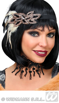 COLLIER DENTELLE NOIRE - Accessoires halloween - Halloween - Fête en Fête - Déguisements, mariages, baptêmes, articles de fête, halloween 