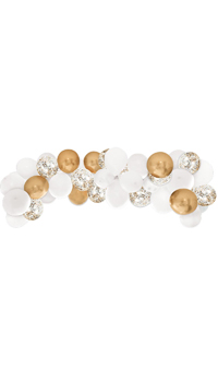 KIT ARCHE + BALLONS BLANC ET OR - Guirlandes, lampions, ballons, déco - Fêtes - Fêtes et anniversaires - Fête en Fête - Déguisements, mariages, baptêmes, articles de fête, halloween 