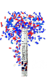 CANON A CONFETTIS TRICOLORE 40cm - Accessoires du supporter - Articles supporters et drapeaux - Fête en Fête - Déguisements, mariages, baptêmes, articles de fête, halloween 