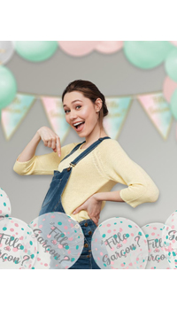 BALLONS GENDER REVEAL, LOT DE 6 - Baby shower - Fêtes et anniversaires - Fête en Fête - Déguisements, mariages, baptêmes, articles de fête, halloween 