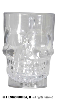 PICHET TETE DE MORT LUMINEUX - Décorations halloween - Halloween - Fête en Fête - Déguisements, mariages, baptêmes, articles de fête, halloween 