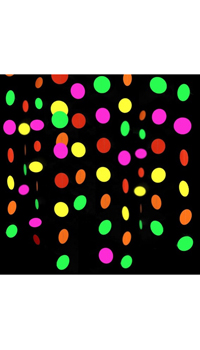 GUIRLANDES FLUO, LOT DE 4 - Guirlandes, lampions, ballons, déco - Fêtes - Fêtes et anniversaires - Fête en Fête - Déguisements, mariages, baptêmes, articles de fête, halloween 