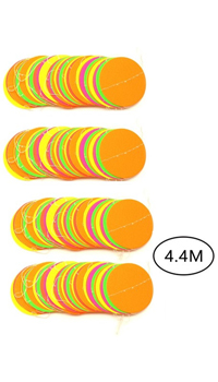 GUIRLANDES FLUO, LOT DE 4 - Guirlandes, lampions, ballons, déco - Fêtes - Fêtes et anniversaires - Fête en Fête - Déguisements, mariages, baptêmes, articles de fête, halloween 