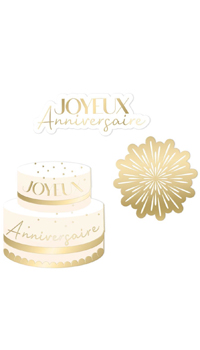 DECORATION DE TABLE ANNIVERSAIRE OR - Décorations - Anniversaires - Fêtes et anniversaires - Fête en Fête - Déguisements, mariages, baptêmes, articles de fête, halloween 