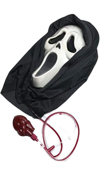 MASQUE GHOST FACE POMPE SANG - Masques - Halloween - Fête en Fête - Déguisements, mariages, baptêmes, articles de fête, halloween 