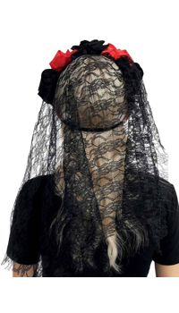 MASQUE SANTA MUERTE AVEC VOILE - Masques - Halloween - Fête en Fête - Déguisements, mariages, baptêmes, articles de fête, halloween 