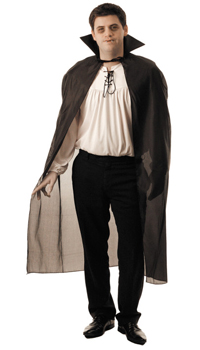 CAPE NOIRE A COL - Déguisements femmes - Costumes - Halloween - Fête en Fête - Déguisements, mariages, baptêmes, articles de fête, halloween 
