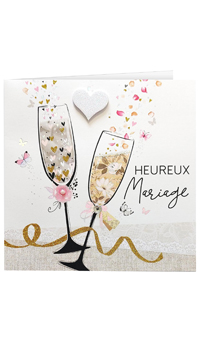 CARTE FELICITATIONS MARIAGE - Divers cérémonies - Mariages, baptêmes, communions - Fête en Fête - Déguisements, mariages, baptêmes, articles de fête, halloween 