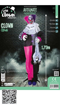 CLOWN ANIME A POSER - Décorations halloween - Halloween - Fête en Fête - Déguisements, mariages, baptêmes, articles de fête, halloween 